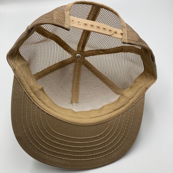 Vintage Trucker Hat NOR-AM Betanex‎ Weed Beeters Tan Mesh Snapback - Picture 7 of 7